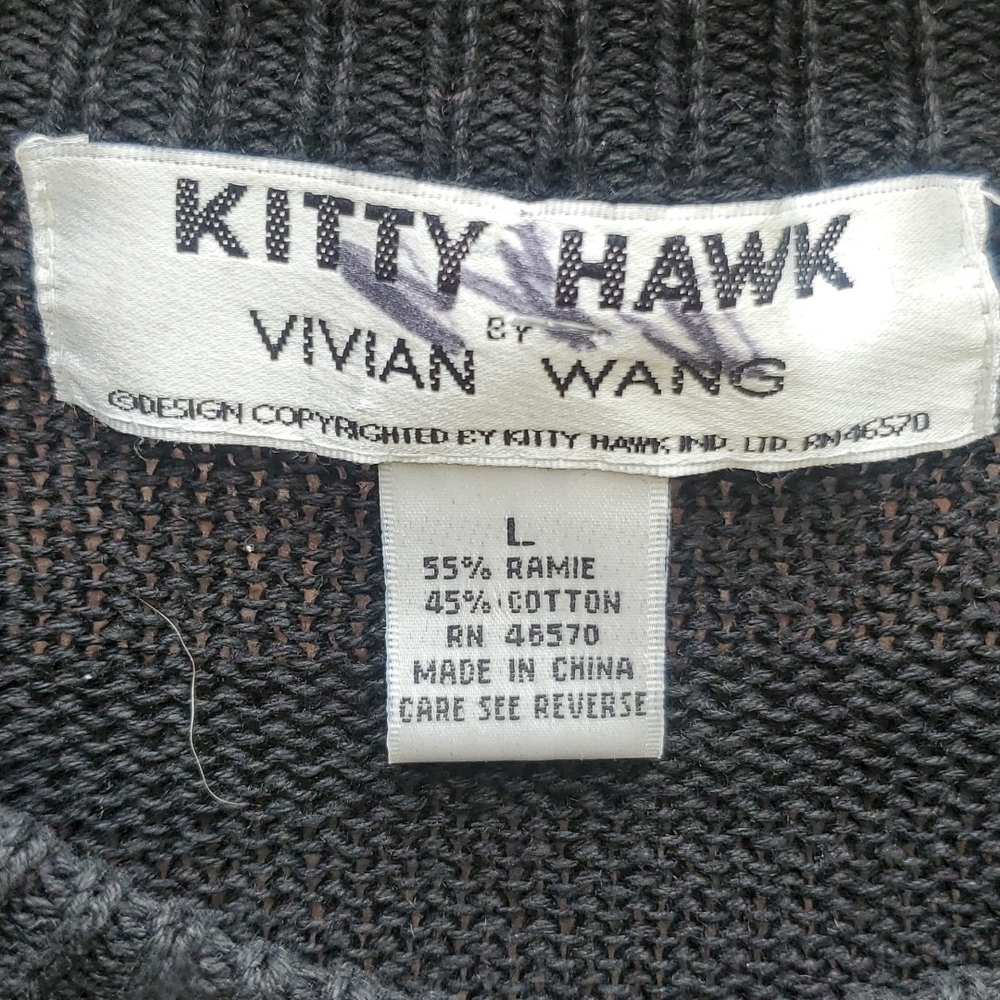 Vintage Kitty Hawk Sweater Dress with beaded front and back Large - Picture 2 of 5